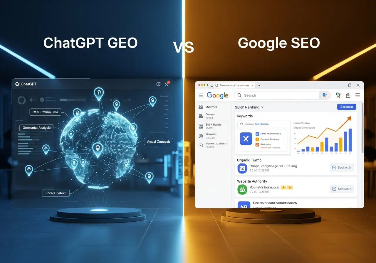 primary difference between geo and seo
